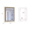 Tuhome Vanguard Bathroom Mirror, Frame, Looking Glass, Light Pine ELR7930 - alternate 4